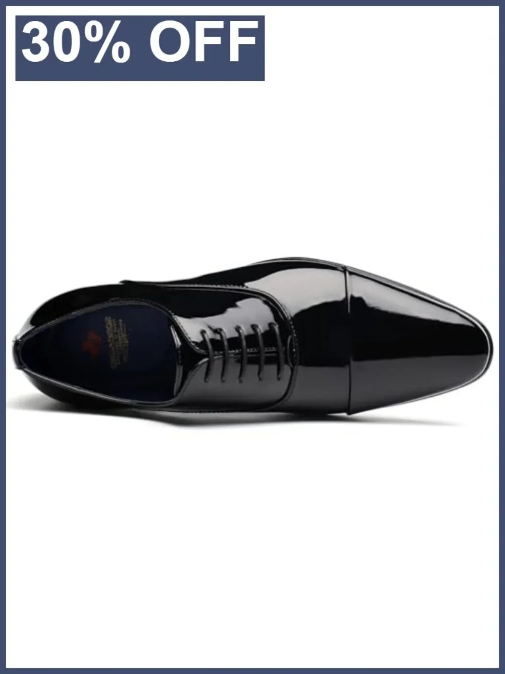 Men's Patent Leather Lace-Up Oxford Dress Shoes Formal